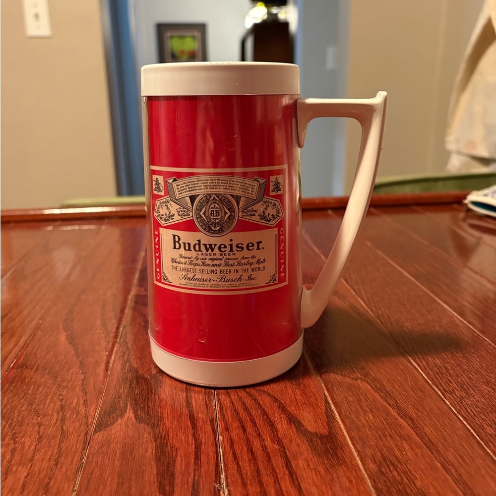 Vintage Budweiser Beer Thermo-Serv Plastic Mug Stein Made In USA